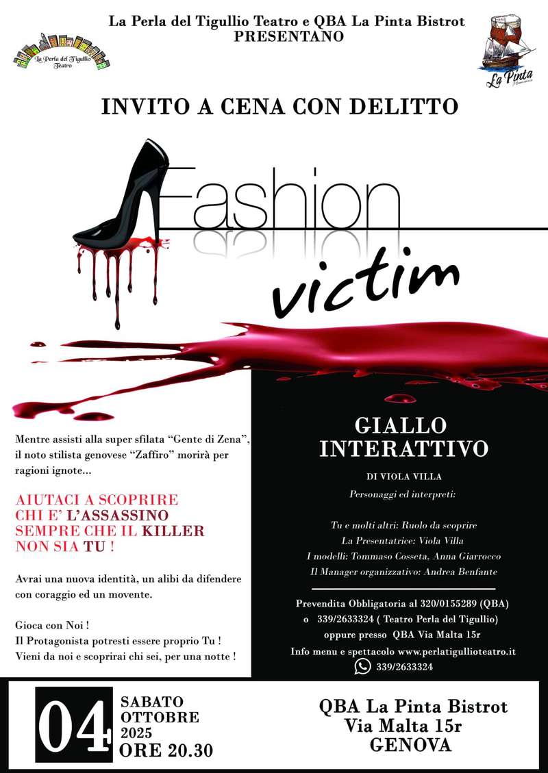 Fashion Victim Bistrot La Pinta Genova